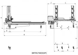 Чертеж серии BRTR17WDS5PC (BRTR13WDS5PC/BRTR11WDS5PC)