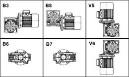Схемы монтажа мотор редуктора NMRV