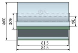 Чертеж возвратного ролика H-SB84.5