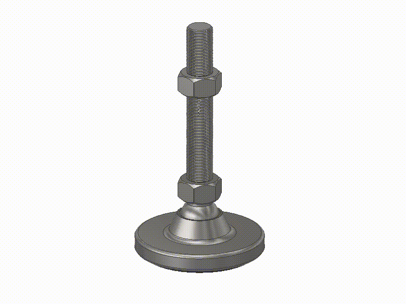 3D Шарнирная опора из стали DGT80 (М16, 100 мм) (.stl)