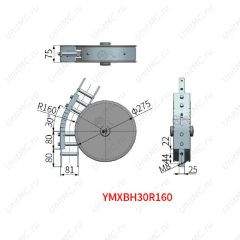 Чертеж. Колесо изгиба YMXBH30R160
