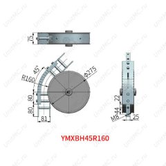 Чертеж. Колесо изгиба YMXBH45R160