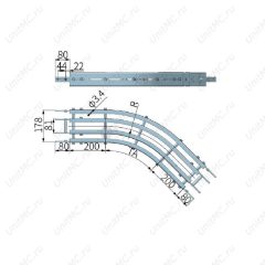 Чертеж. Планка изгиба YB180XBP
