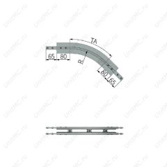 Чертеж. Планка изгиба YSBV вертикальная