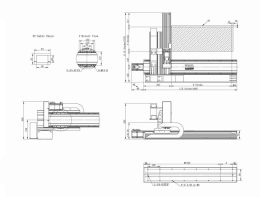 Чертеж и размеры линейного модуля XY-A2 120/120