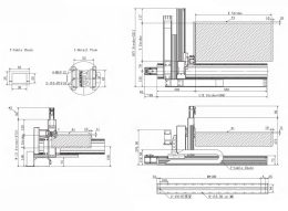 Чертеж и размеры линейного модуля XYZ-A1 120/120/65 с ШВП