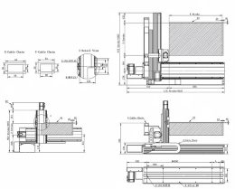 Чертеж линейного модуля XYZ-A1 202-175-140