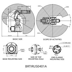 Чертеж робота BRTIRUS0401A